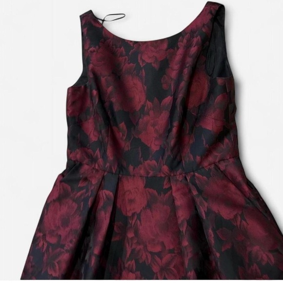 Alex Evenings Women Formal Dress - Black and Red Floral - Picture 4 of 9